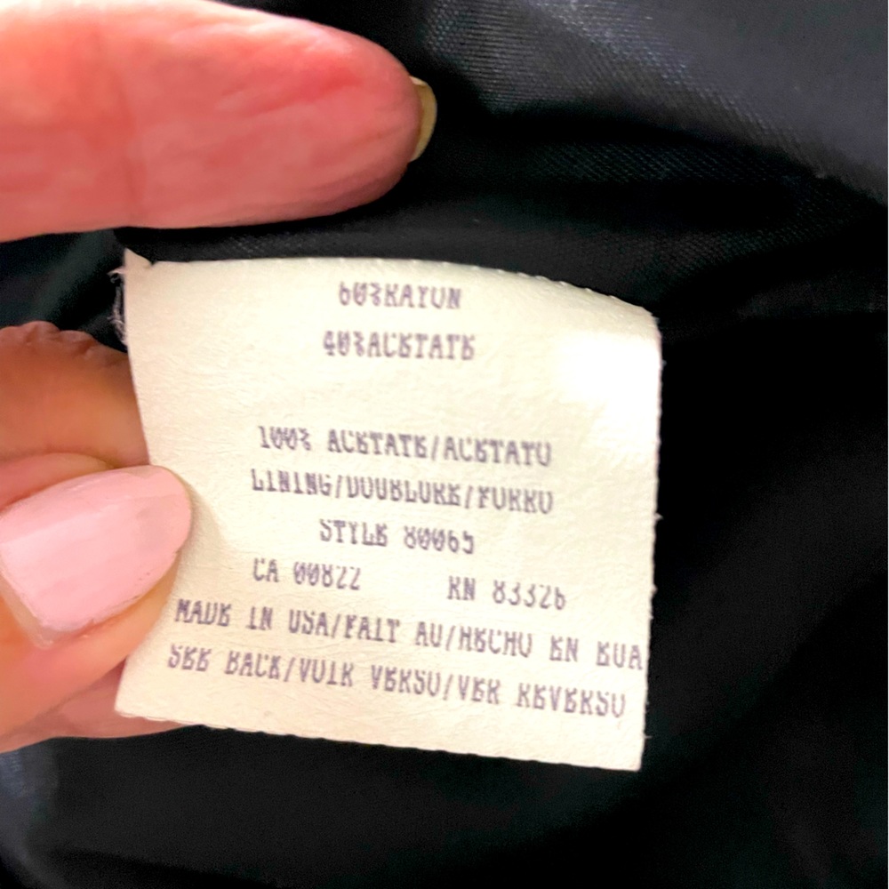 Vintage En Francais Long Black Skirt Sexy Front Slit, Sz12 - Picture 5 of 5